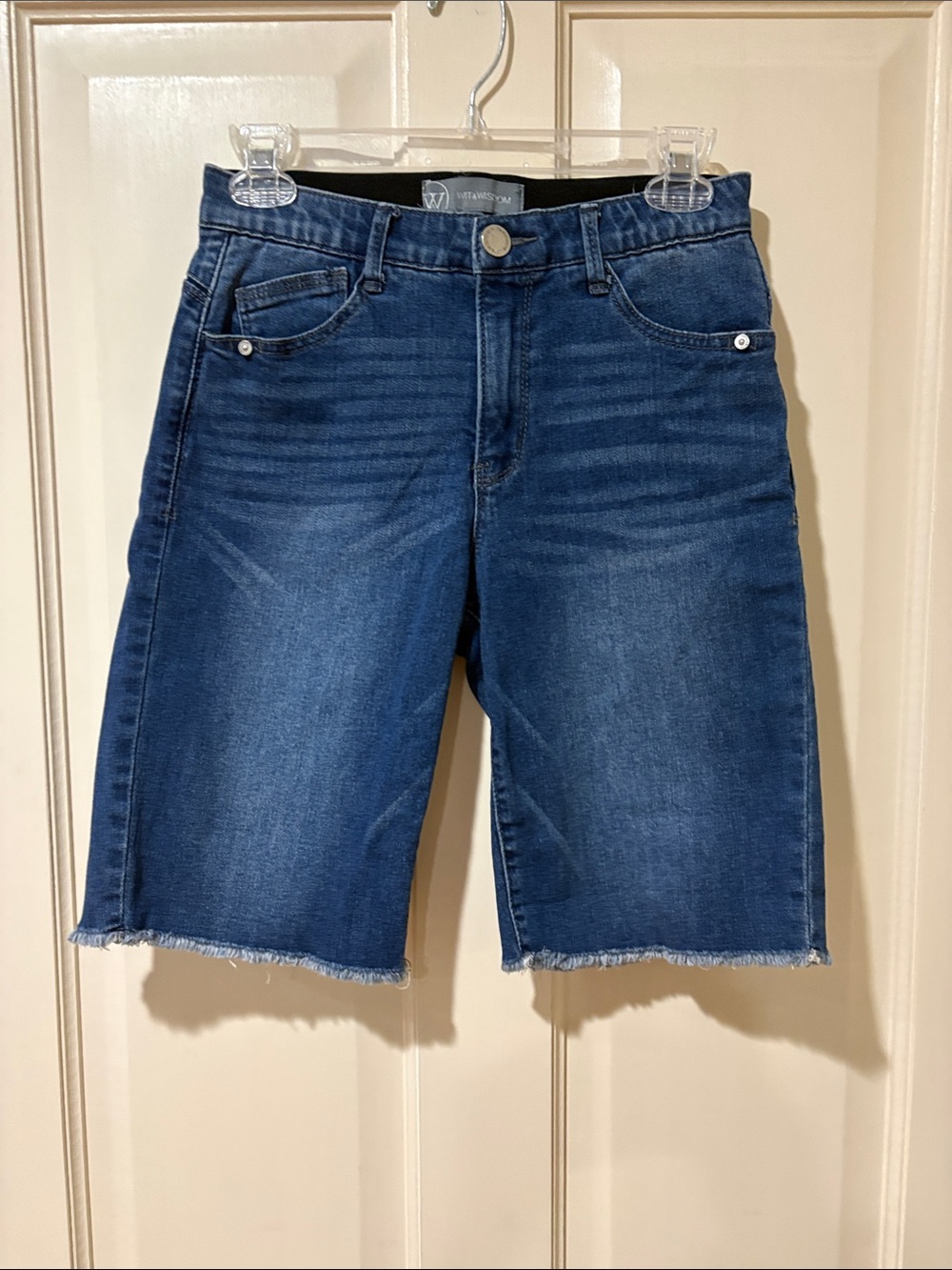 Wit & Wisdom Mid-Blue Denim Bermuda Shorts Ab'Solution High Rise 0